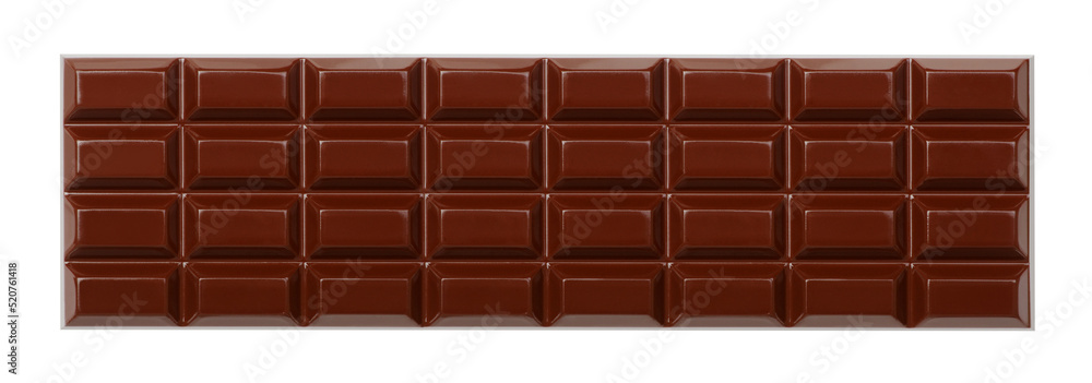 Dark chocolate bar isolated on white Dark chocolate bar isolated on white