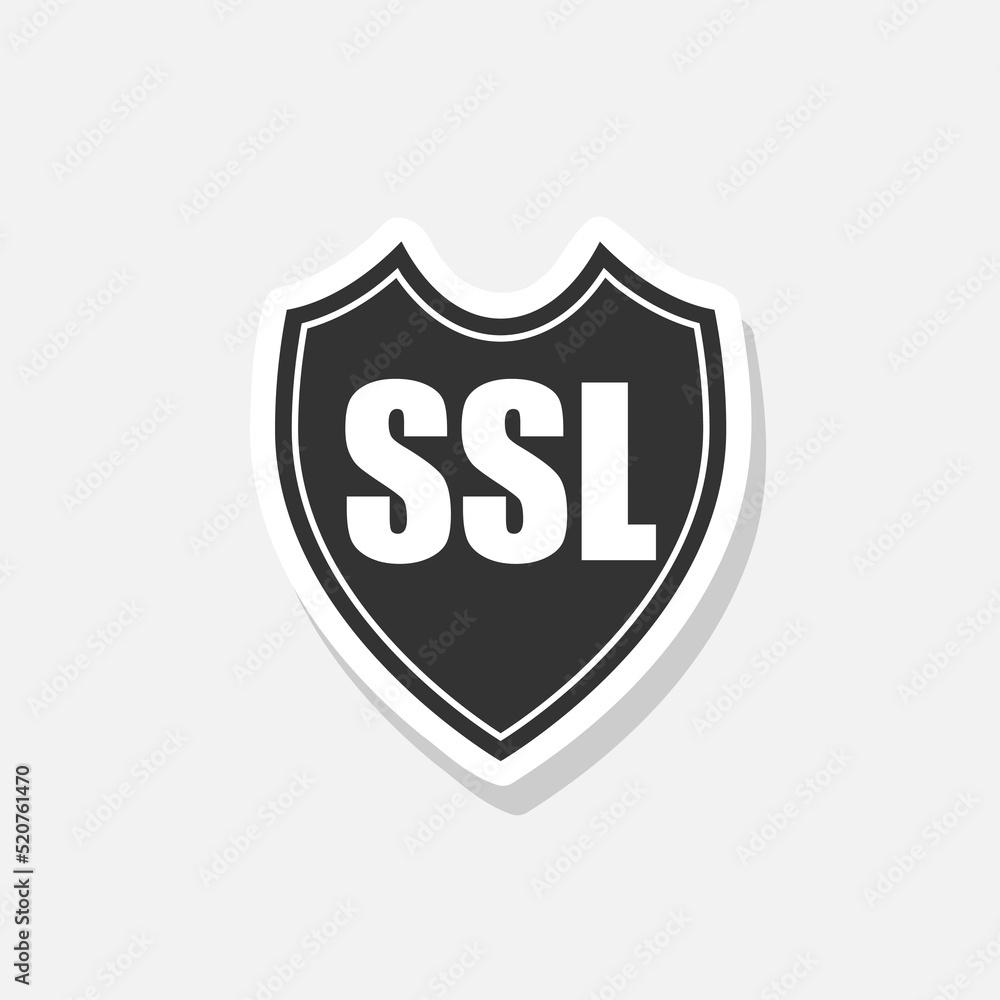 SSL Secure sign shield sticker SSL Secure sign shield sticker