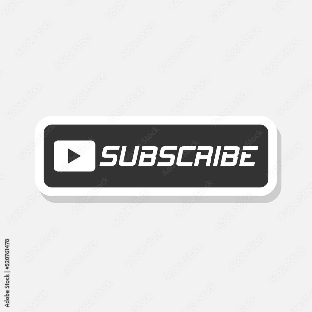 Subscribe sticker isolated on white Subscribe sticker isolated on white