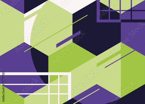 Soccer banner in abstract style. Creative sport placard.