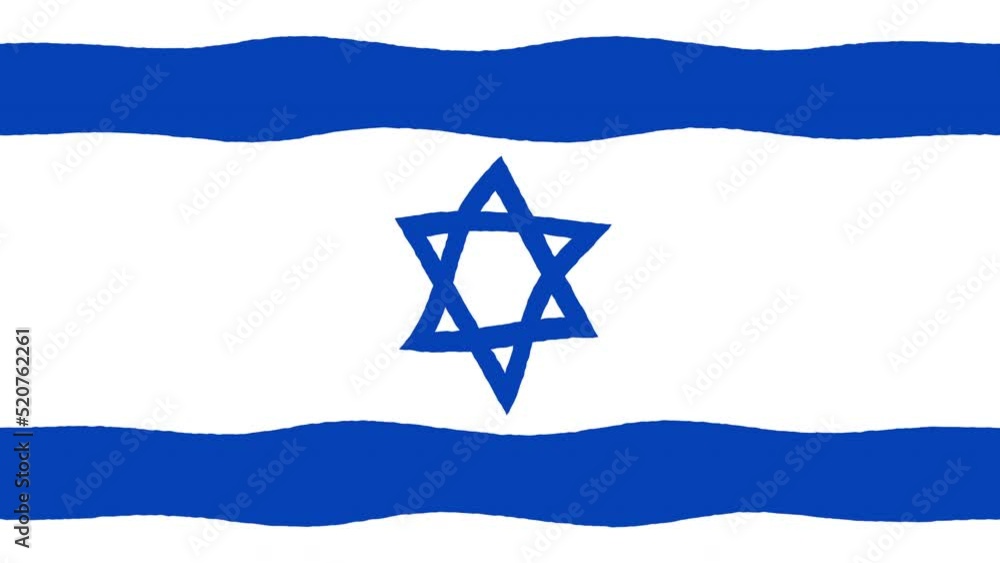 Waving Flag of Israel, 4K Animated Background. State of Israel National Flag Wave Motion Graphics Seamless Loop, Cartoon Style. Video for Backgrounds, Streaming and Channels. Waving Flag of Israel, 4K Animated Background. State of Israel National Flag Wave Motion Graphics Seamless Loop, Cartoon Style. Video for Backgrounds, Streaming and Channels.
