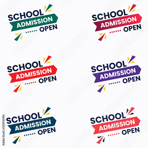 school admission open banner back to school vector for social media post template