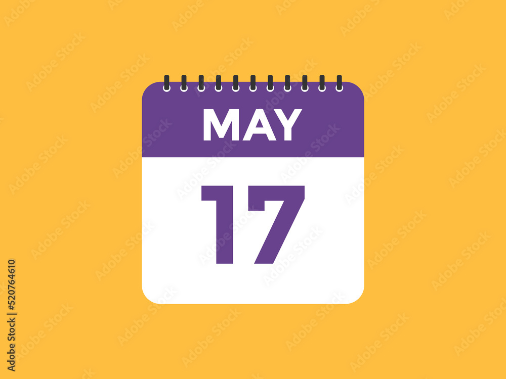 may 17 calendar reminder. 17th may daily calendar icon template. Vector illustration
may 17 calendar reminder. 17th may daily calendar icon template. Vector illustration