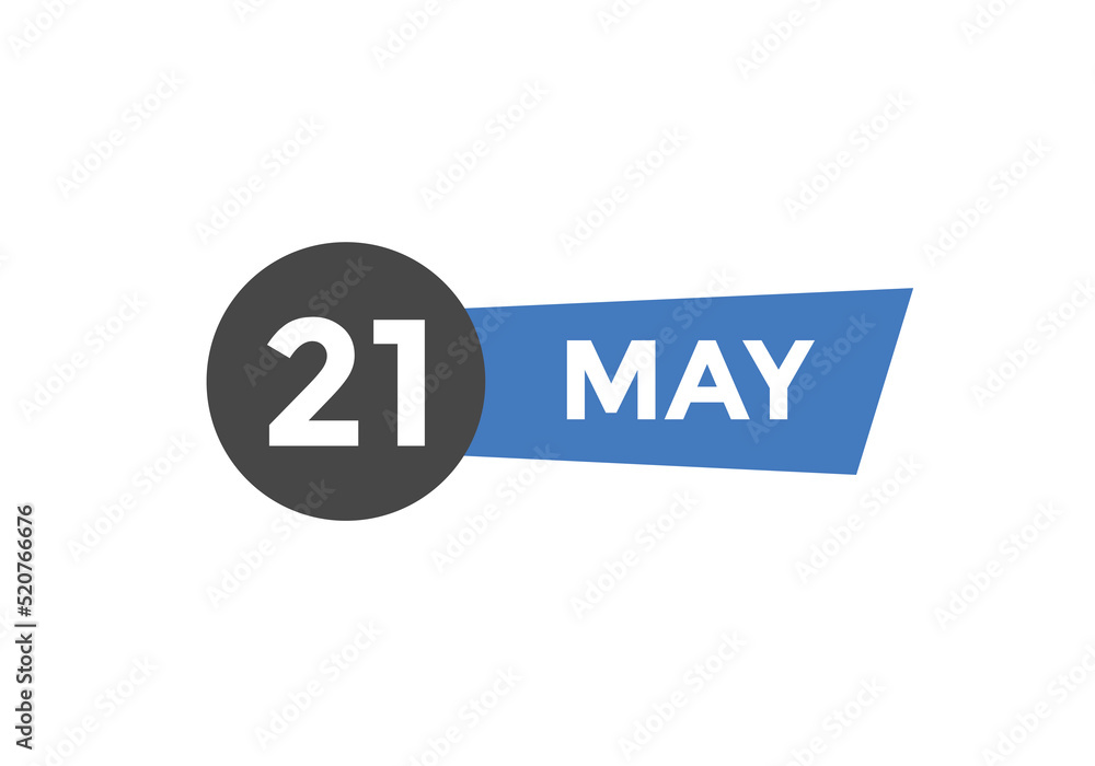may 21 calendar reminder. 21th may daily calendar icon template. Vector illustration
may 21 calendar reminder. 21th may daily calendar icon template. Vector illustration