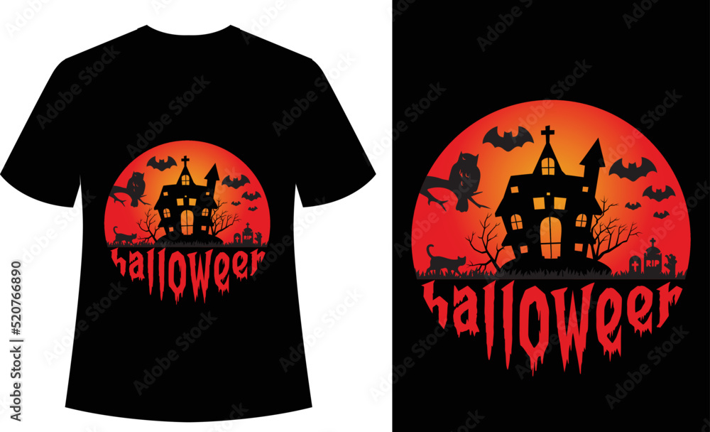 Halloween Vintage and Retro Tshirt design