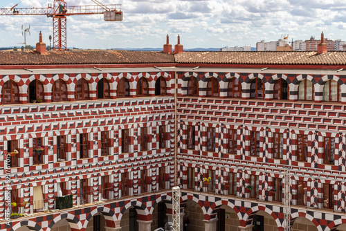 Badajoz, Spain, September 10, 2021: The High Square (Plaza Alta) in Badajoz, was for centuries the center of the city since it exceeded the limits of the Muslim citadel. photo