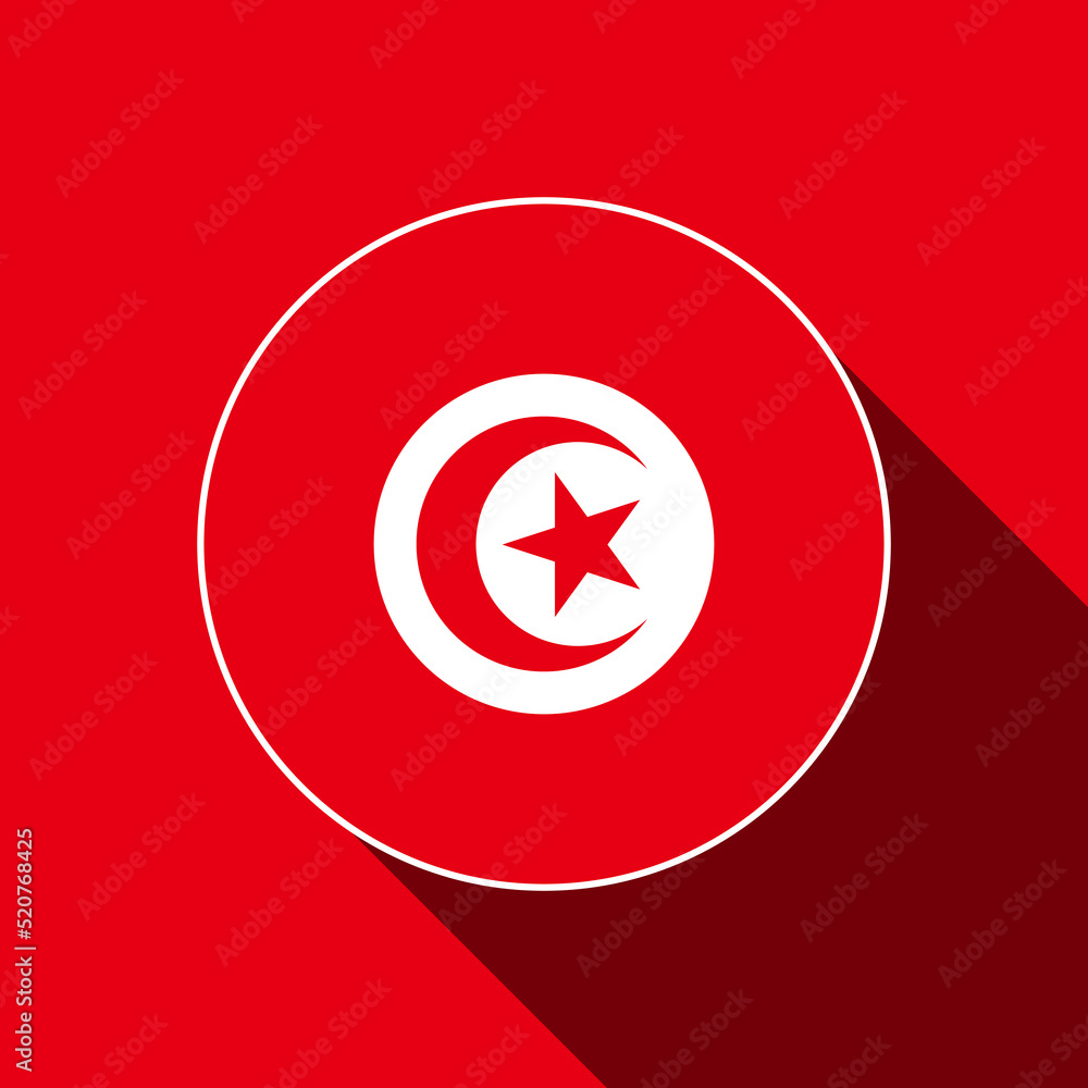 Country Tunisia. Tunisia flag. Vector illustration. Country Tunisia. Tunisia flag. Vector illustration.