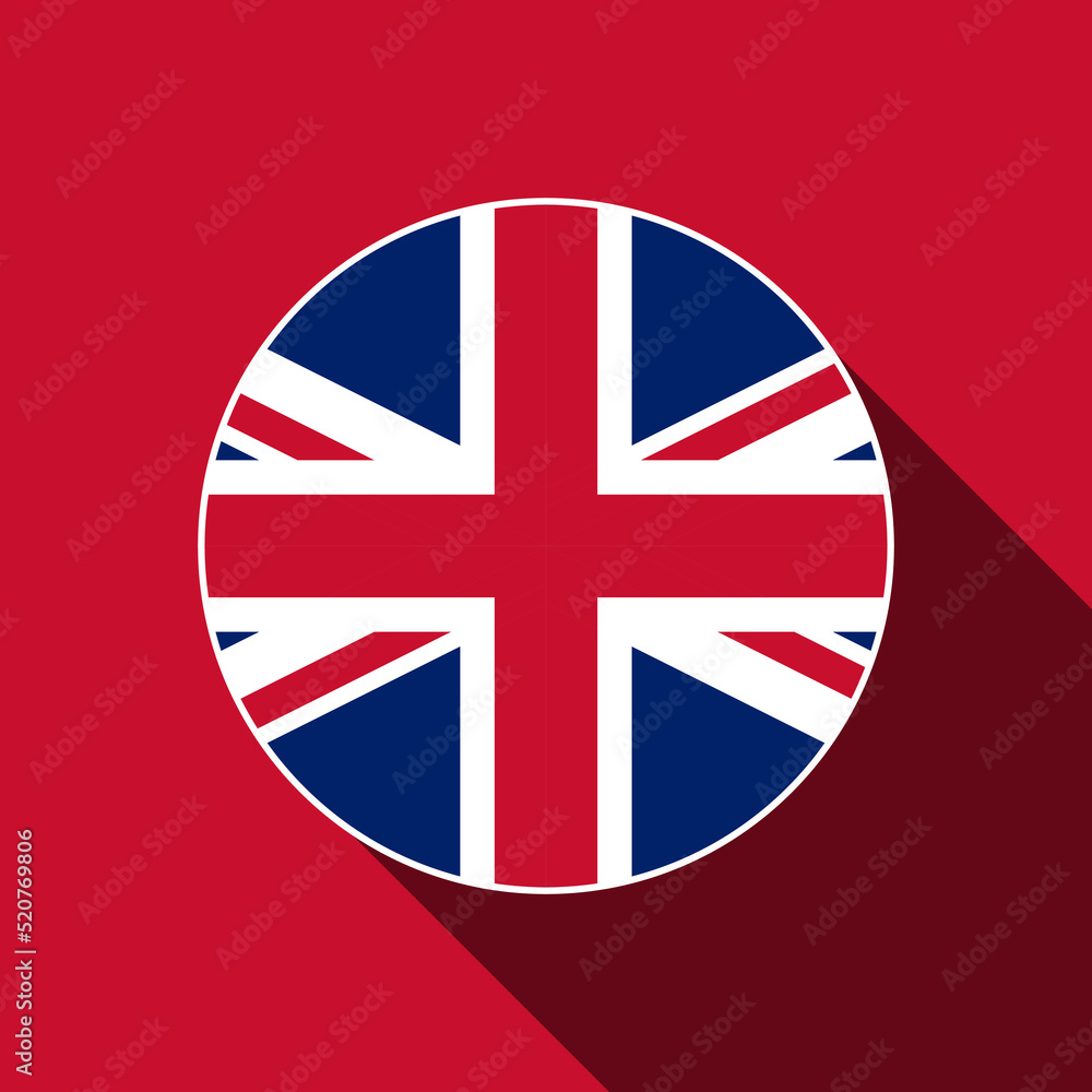 Obraz premium Country United Kingdom. United Kingdom flag. Vector illustration.