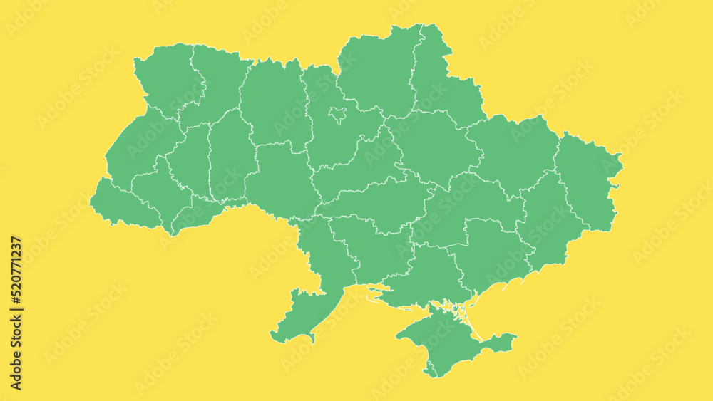 Fototapeta premium Map of Ukraine with regional divisions