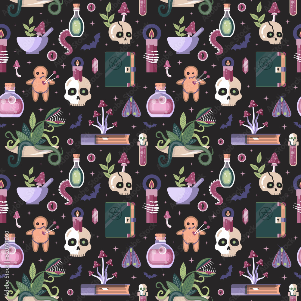 Dark Magic and Witchcraft Ritual Staff Pattern