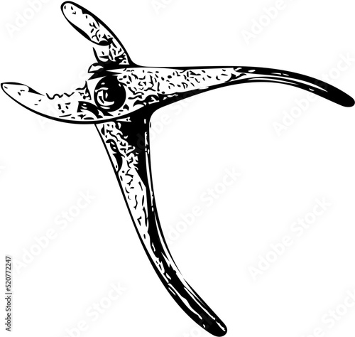 Vector illustration of a pliers isolated on white background
