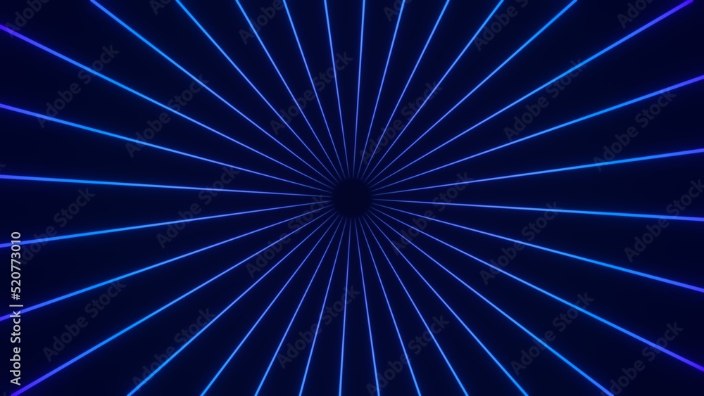 Fototapeta premium Strahlen - Loop - blaue Linien Lines