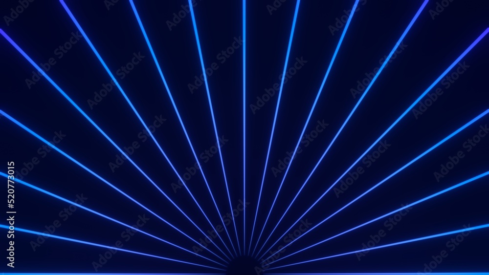 Obraz premium Strahlen - Loop - blaue Linien Lines