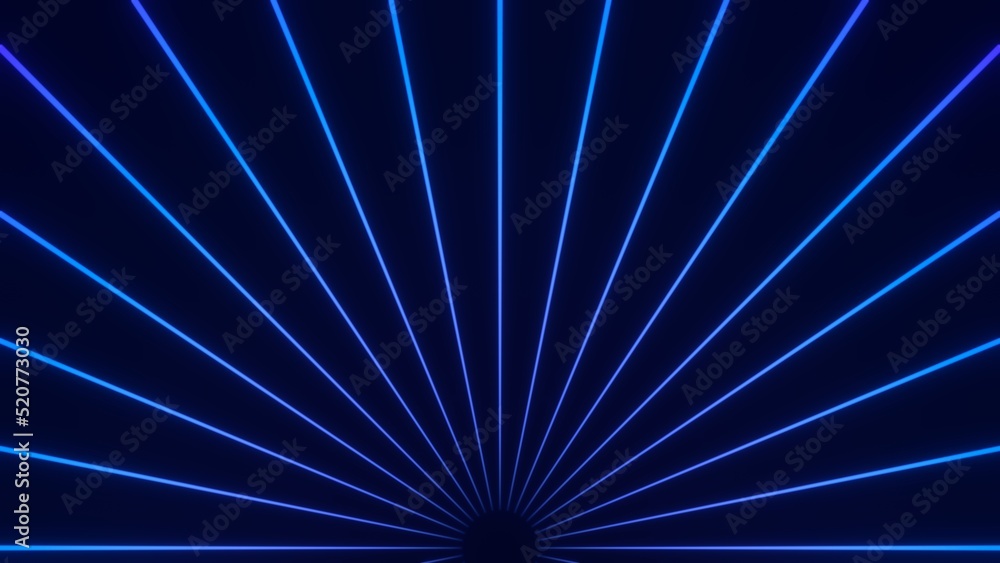 Obraz premium Strahlen - Loop - blaue Linien Lines