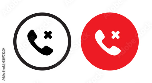 Block, phone call blocking, blocked icon vector