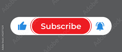 Subscribe icon vector illustration. Streaming channel subscriptions