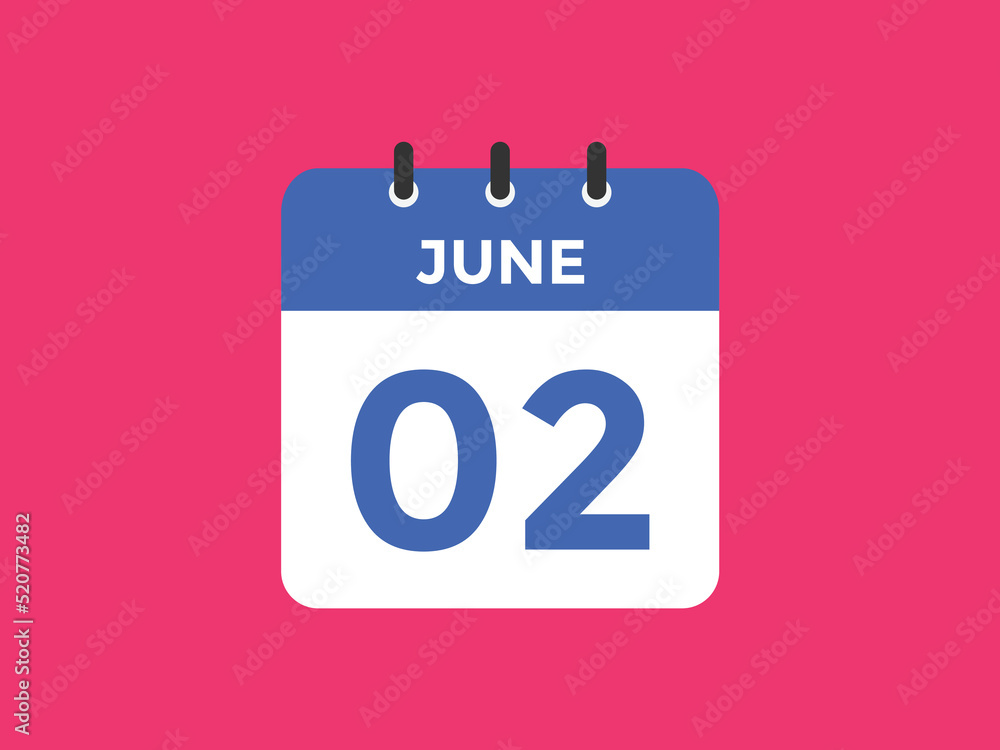 june 2 Calendar icon Design. Calendar Date 2nd june. Calendar template
june 2 Calendar icon Design. Calendar Date 2nd june. Calendar template