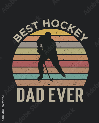 Valokuva Best hockey dad ever happy father's day vintage hockey