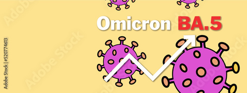Omicron variant BA.5. The arrow shows a dramatic increase in disease. 