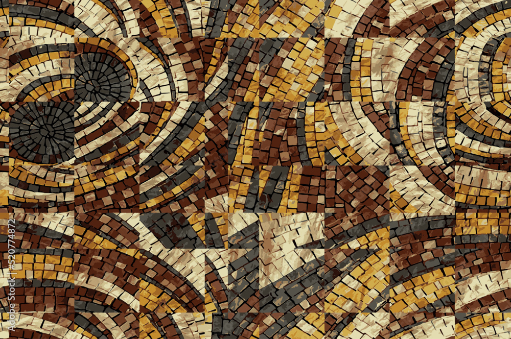 detail of a mosaic of a mosaic