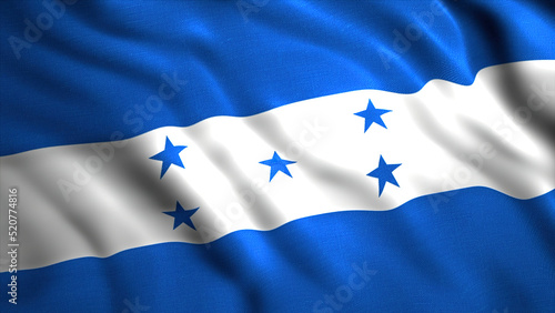 Obraz na plátně Flag of Honduras waving with double headed eagle