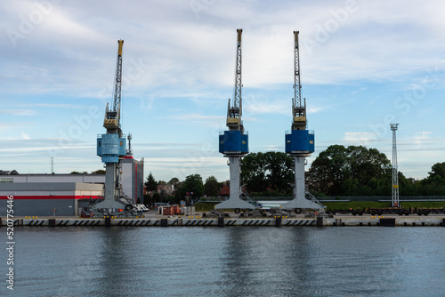 View of the port in Gdansk 