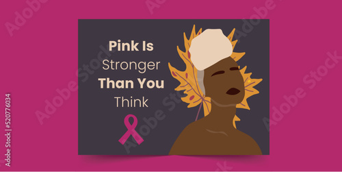 Pink Is Stronger Than You Think - Breast Cancer Card for African Women