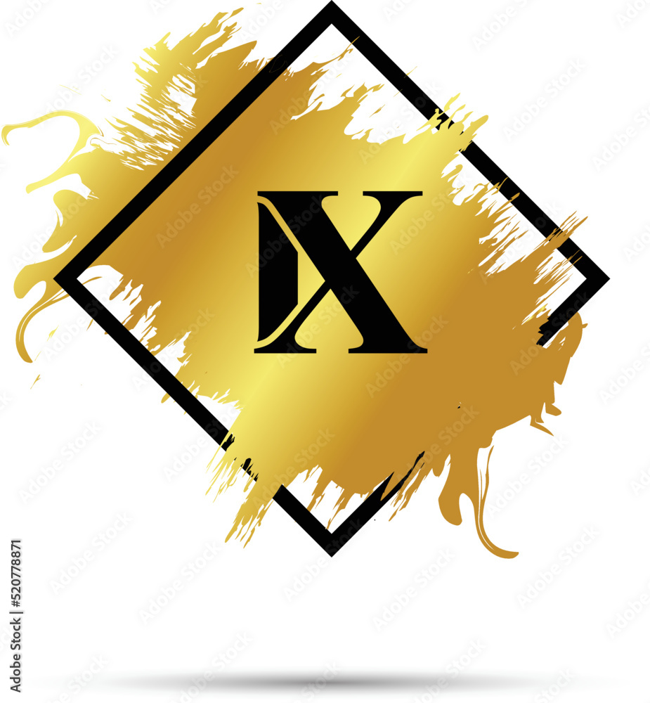 Gold IX logo symbol vector art design Stock Vector | Adobe Stock