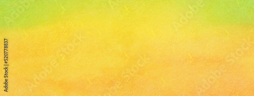 Yellow and green watercolor on paper texture. Abstract background. Perfect for spring projects and banner. 