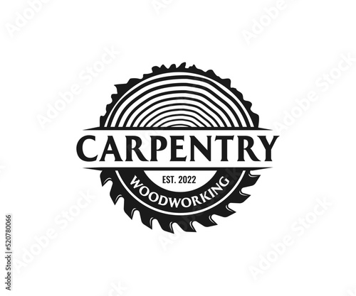 Wood Logo. Timber Construction Logo Template
