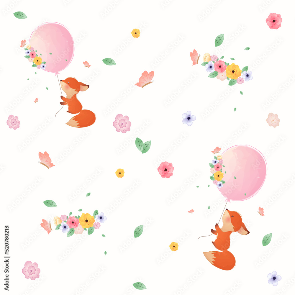 cute little fox pattern