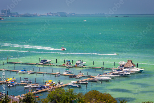 Wallpaper Mural Tropical paradise: Cancun idyllic caribbean beach from above, Riviera Maya Torontodigital.ca
