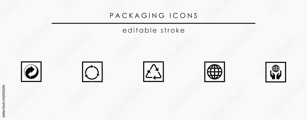 Packaging products vector desing set Packaging products vector desing set