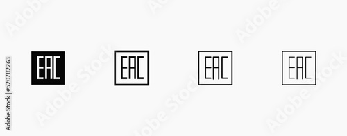 EAC marking symbol for packaging