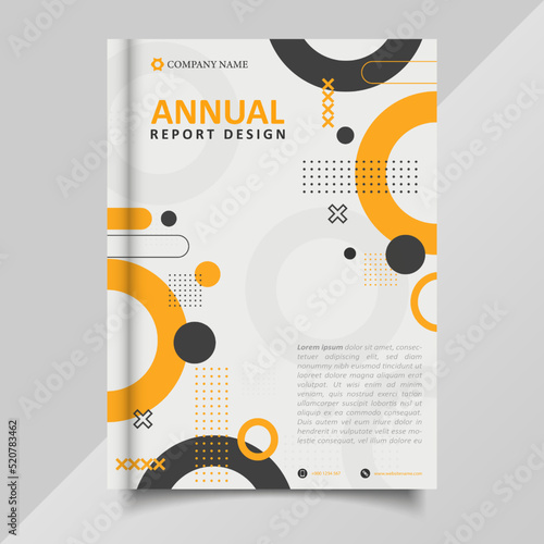 modern Annual report business cover book geometric design