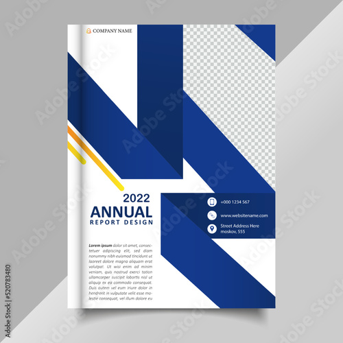 Corporate bussiness annual report geometric flyer template