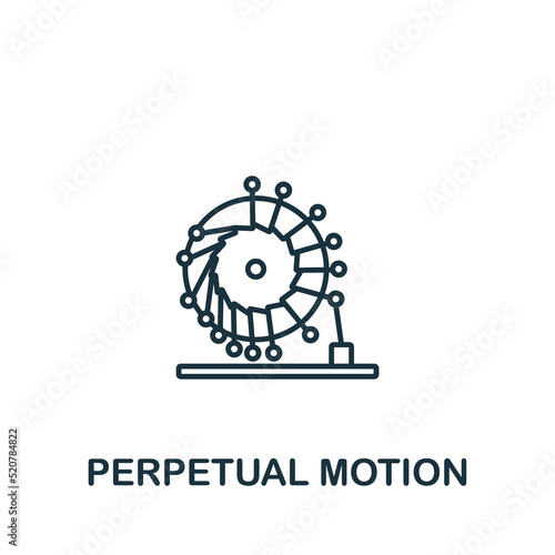 Perpetual Motion icon. Monochrome simple Bioengineering icon for templates  web design and infographics