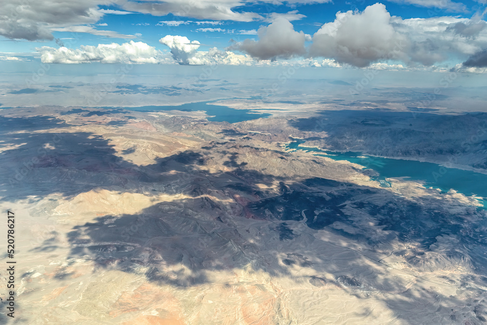 A beautiful mountain landscape that rises from the desert surrounding Las Vegas, Nevada. This rugged, arid region is part of the Mojave desert.