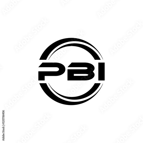 PBI letter logo design with white background in illustrator, vector logo modern alphabet font overlap style. calligraphy designs for logo, Poster, Invitation, etc.