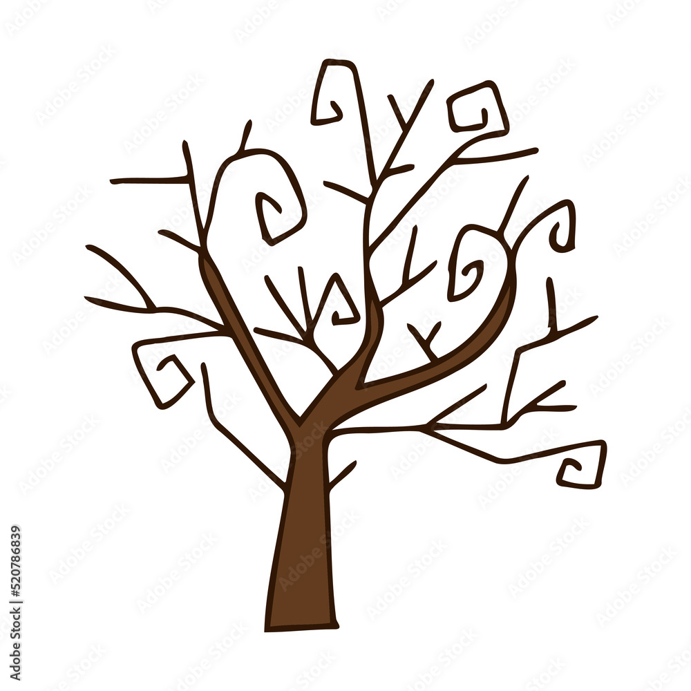 Halloween 2022 - October 31. A traditional holiday, the eve of All Saints Day, All Hallows Eve. Trick or treat. Vector illustration in hand-drawn doodle style. A scary creepy tree. Halloween 2022 - October 31. A traditional holiday, the eve of All Saints Day, All Hallows Eve. Trick or treat. Vector illustration in hand-drawn doodle style. A scary creepy tree.