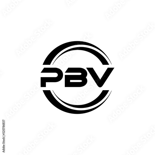 PBV letter logo design with white background in illustrator  vector logo modern alphabet font overlap style. calligraphy designs for logo  Poster  Invitation  etc.