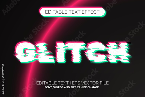 gradient glitch style red and green color text effect