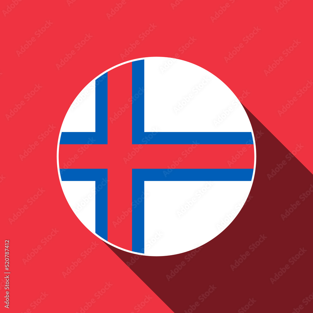 Fototapeta premium Cuntry Faroe Islands. Faroe Islands flag. Vector illustration.