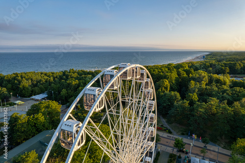 Aerial summer beautiful morning view of Palanga (Baltic Sea), Lithuania © Top Lithuania