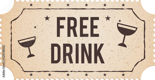 tickets, tickets drink, drink tickets, free drinks badge