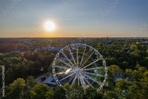Aerial summer beautiful morning view of Palanga (Baltic Sea), Lithuania