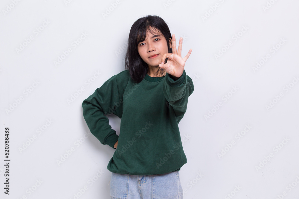 young asian beautiful woman with ok sign gesture tumb up isolated on white background
young asian beautiful woman with ok sign gesture tumb up isolated on white background