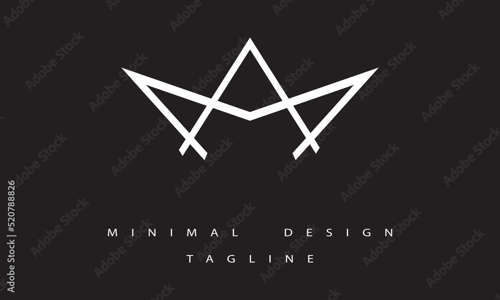 Fototapeta premium AM or MA Minimal Logo