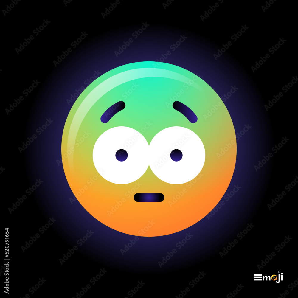 Fototapeta premium Cute round Emoticon. Yellow Emoji faces emoticon smile, digital smiley expression emotion feelings, chat cartoon emotes. Vector illustration icon