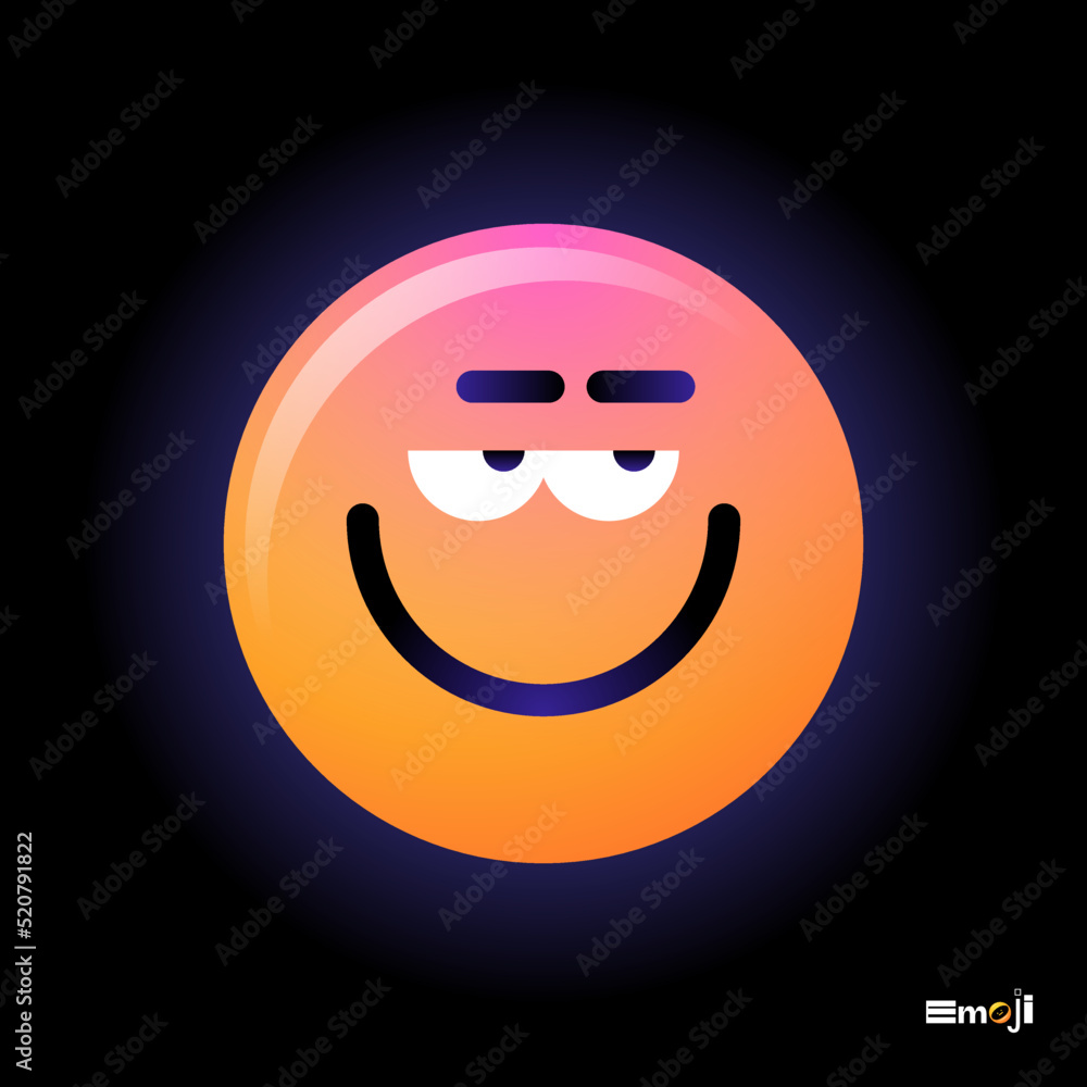 Cute round Emoticon. Yellow Emoji faces emoticon smile, digital smiley expression emotion feelings, chat cartoon emotes. Vector illustration icon Cute round Emoticon. Yellow Emoji faces emoticon smile, digital smiley expression emotion feelings, chat cartoon emotes. Vector illustration icon